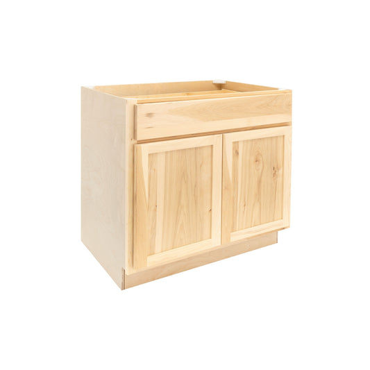 Quicklock Raw Hickory Sink Base Cabinet