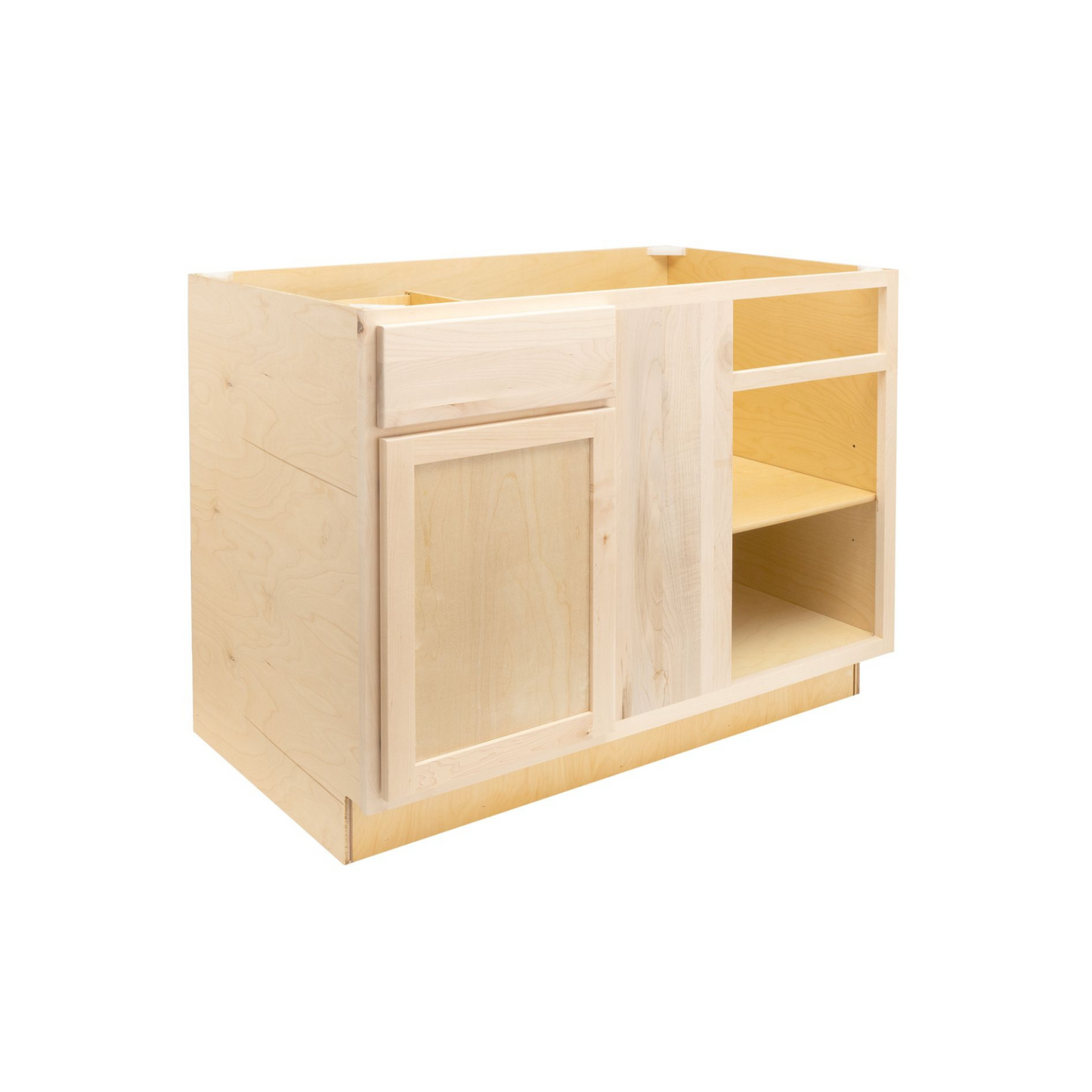 Quicklock Raw Maple Blind Base Corner Cabinet