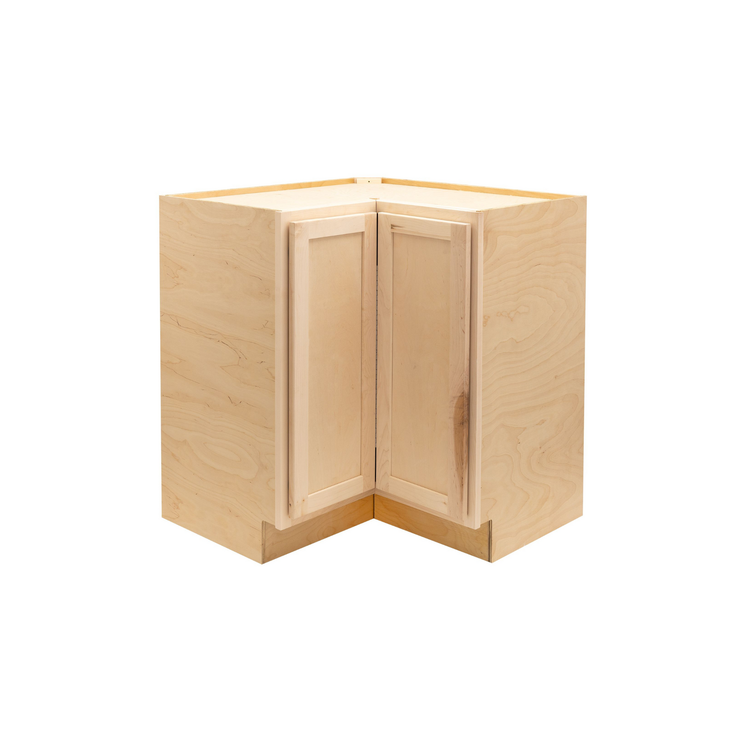 Quicklock Raw Maple Easy Reach Corner Base Cabinet