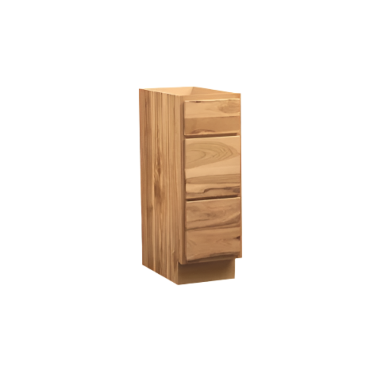 Quicklock Raw Hickory 3 Drawer Base Cabinet