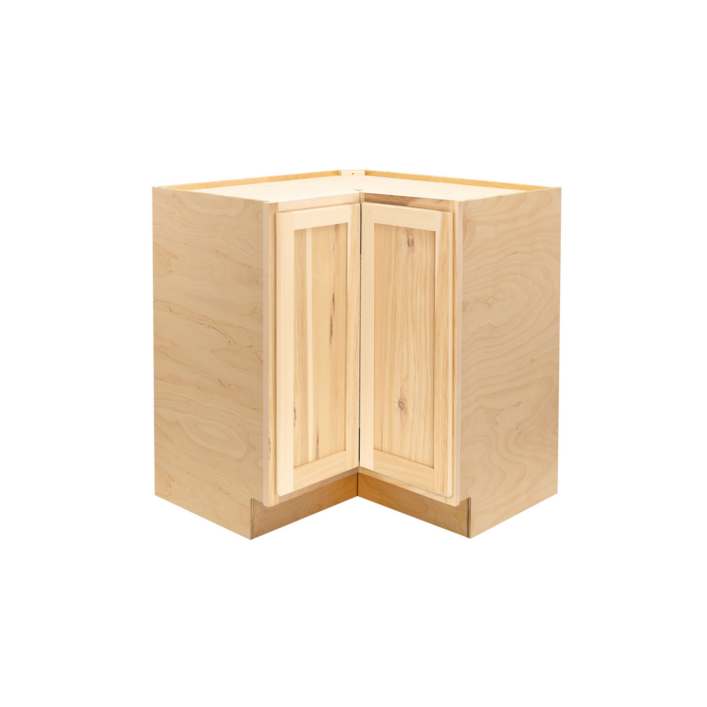 Quicklock Raw Hickory Lazy Susan Cabinet