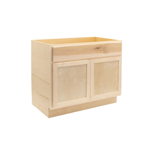 Quicklock Raw Maple Sink Base Cabinet