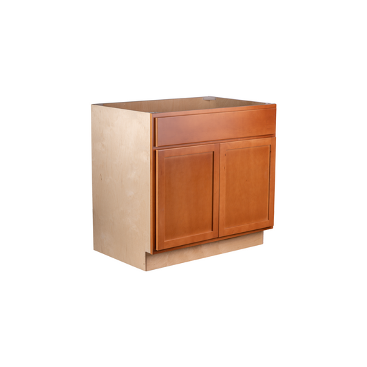 Quicklock Provincial Stain Base Cabinet - Double Door