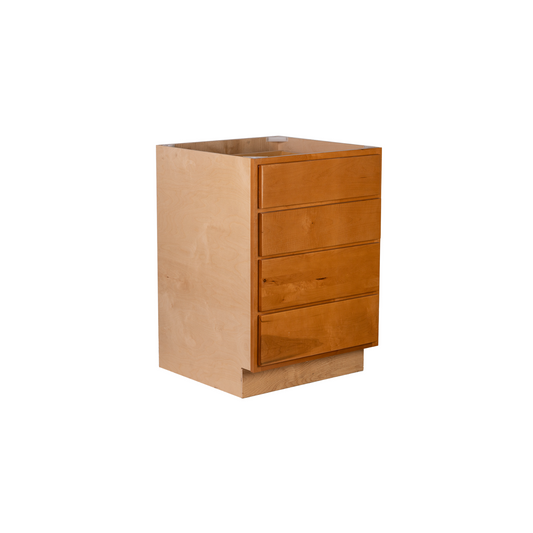 Quicklock Provincial Stain 4 Drawer Base Cabinet