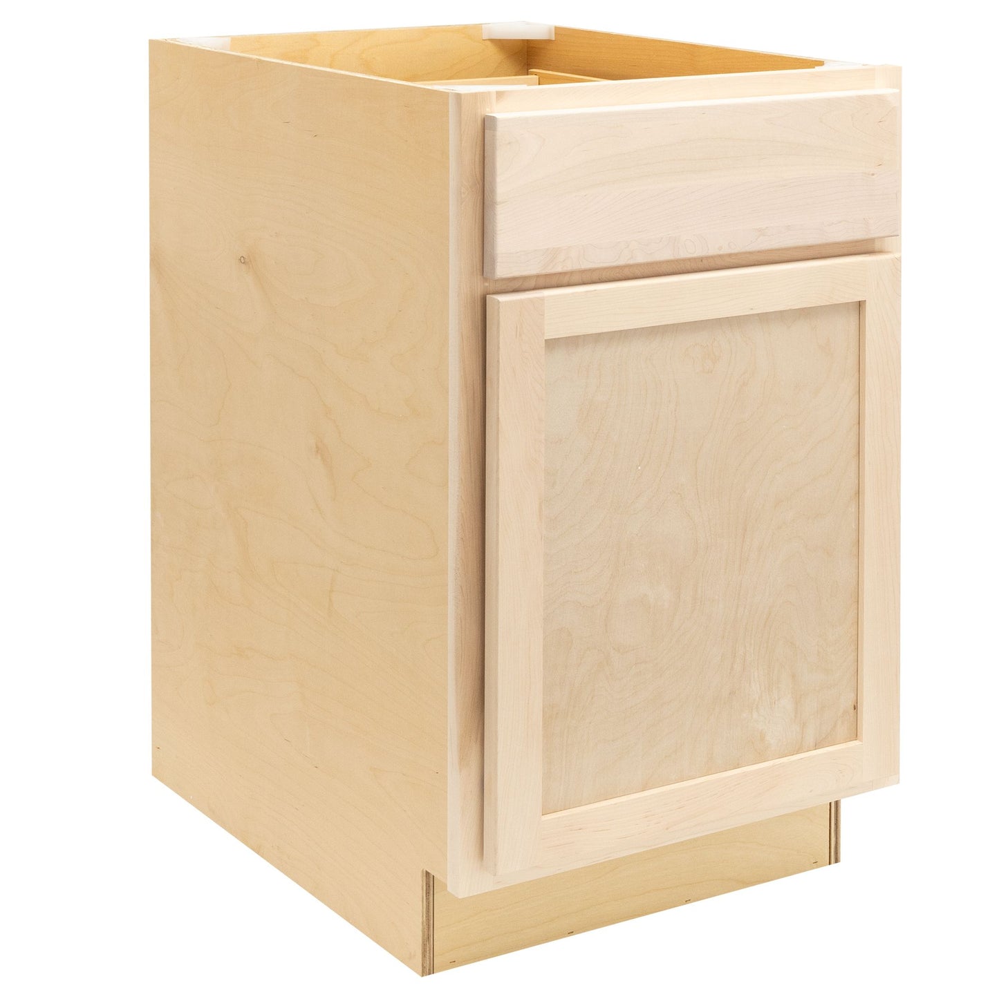 Quicklock Raw Maple Base Cabinet - Single Door (12", 15", 18", 21", 24"W)