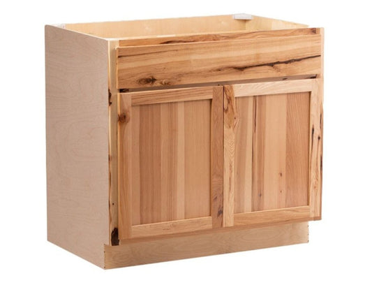 Quicklock Rustic Hickory Base Cabinet - Double Door