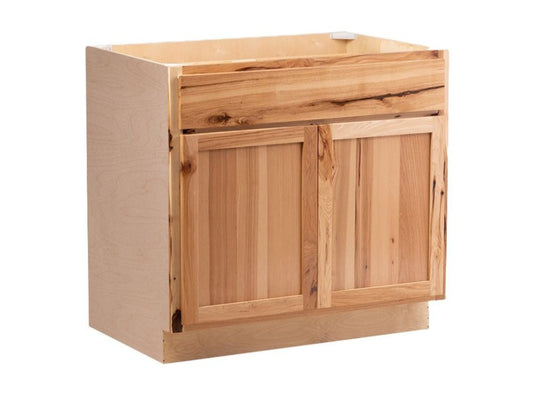 Quicklock Rustic Hickory Sink Base Cabinet