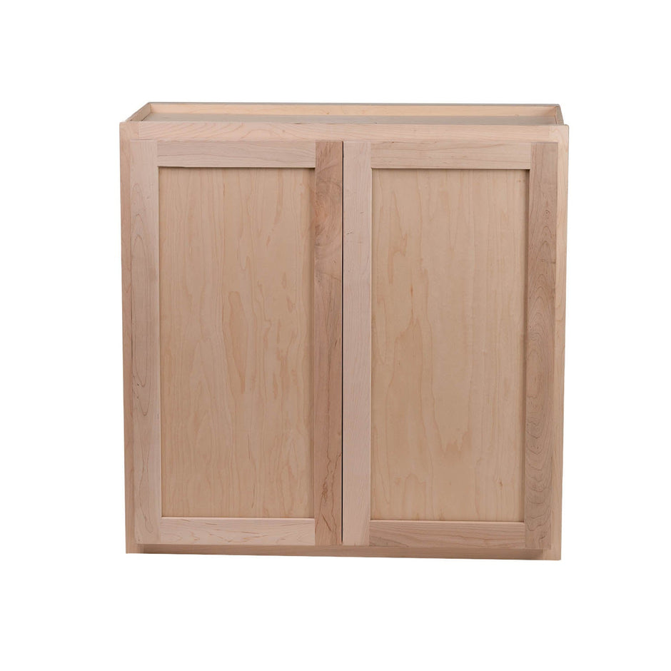 Raw Maple 30 Inch Tall Wall Cabinets – quicklockcabinets.com