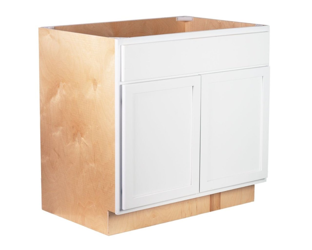 Quicklock Pure White Farmhouse Sink Base Cabinet