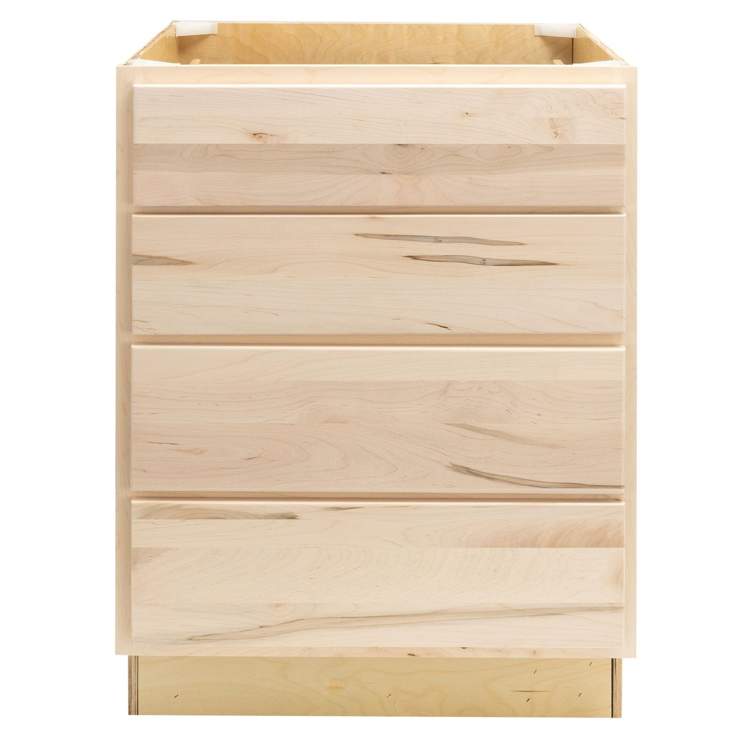 Quicklock Raw Maple 4 Drawer Base Cabinet