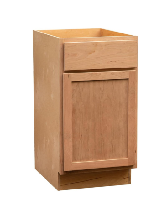 Quicklock Raw Cherry Base Cabinet- Medium (18", 21", 24"W)