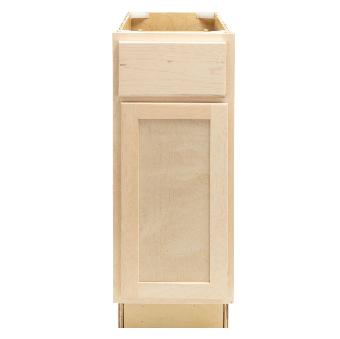 Quicklock Raw Maple Base Cabinet - Single Door (12", 15", 18", 21", 24"W)