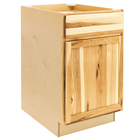 Quicklock Rustic Hickory Waste Basket Base Cabinet