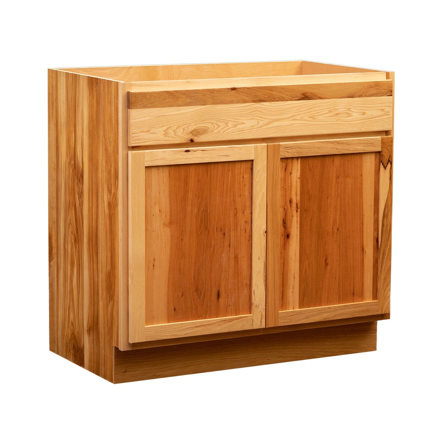 Quicklock Rustic Hickory Vanity Base Cabinet- 30"W x (31½", 34½"H)