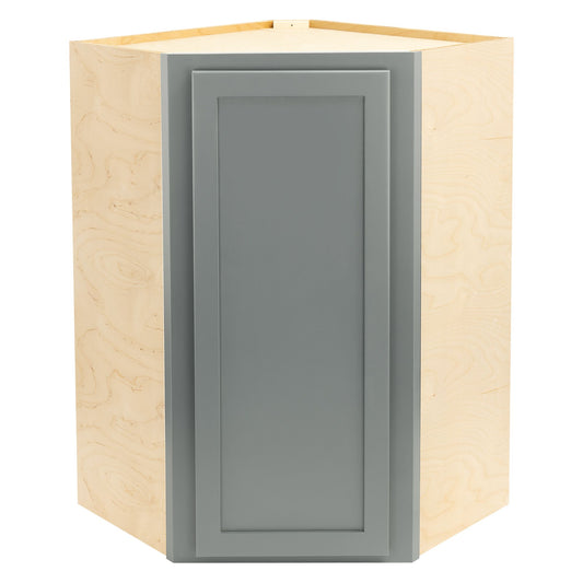 Quicklock Magnetic Gray Wall Corner Cabinet- 24"W x (30", 36"H)