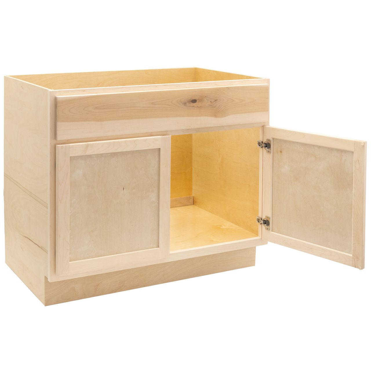 Quicklock Raw Maple Sink Base Cabinet