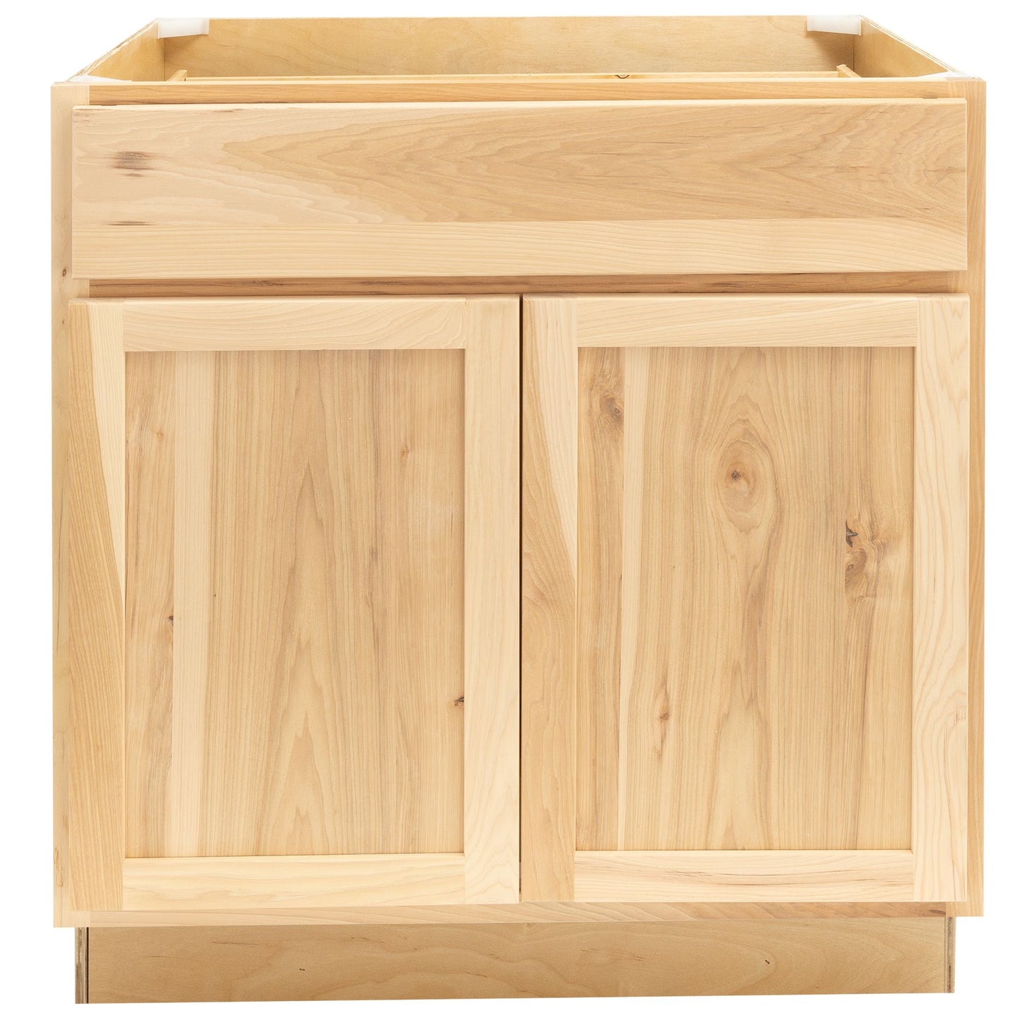 Quicklock Raw Hickory Base Cabinet - Double Door