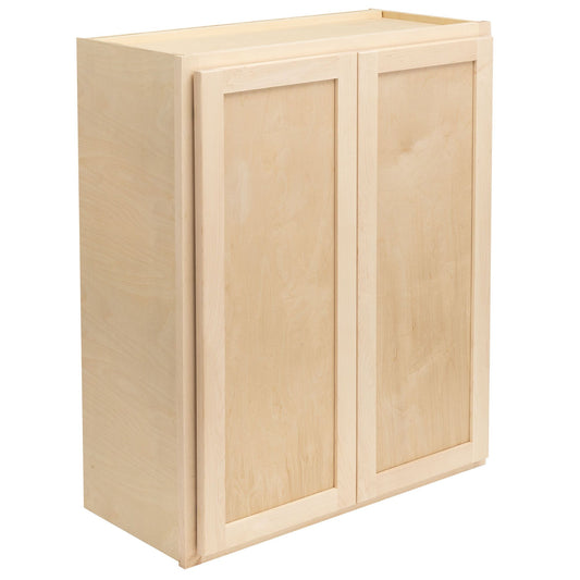 Quicklock Raw Maple Wall Cabinet - Double Door