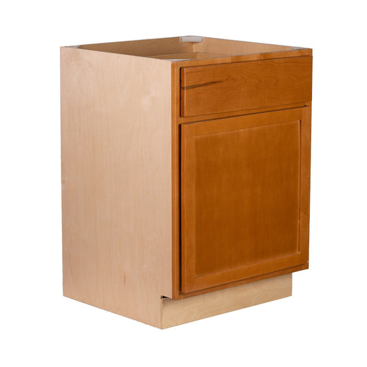 Quicklock RTA (Ready-to-Assemble) Provincial Stain Base Cabinet- Medium (12", 15", 18", 21", 24"W)