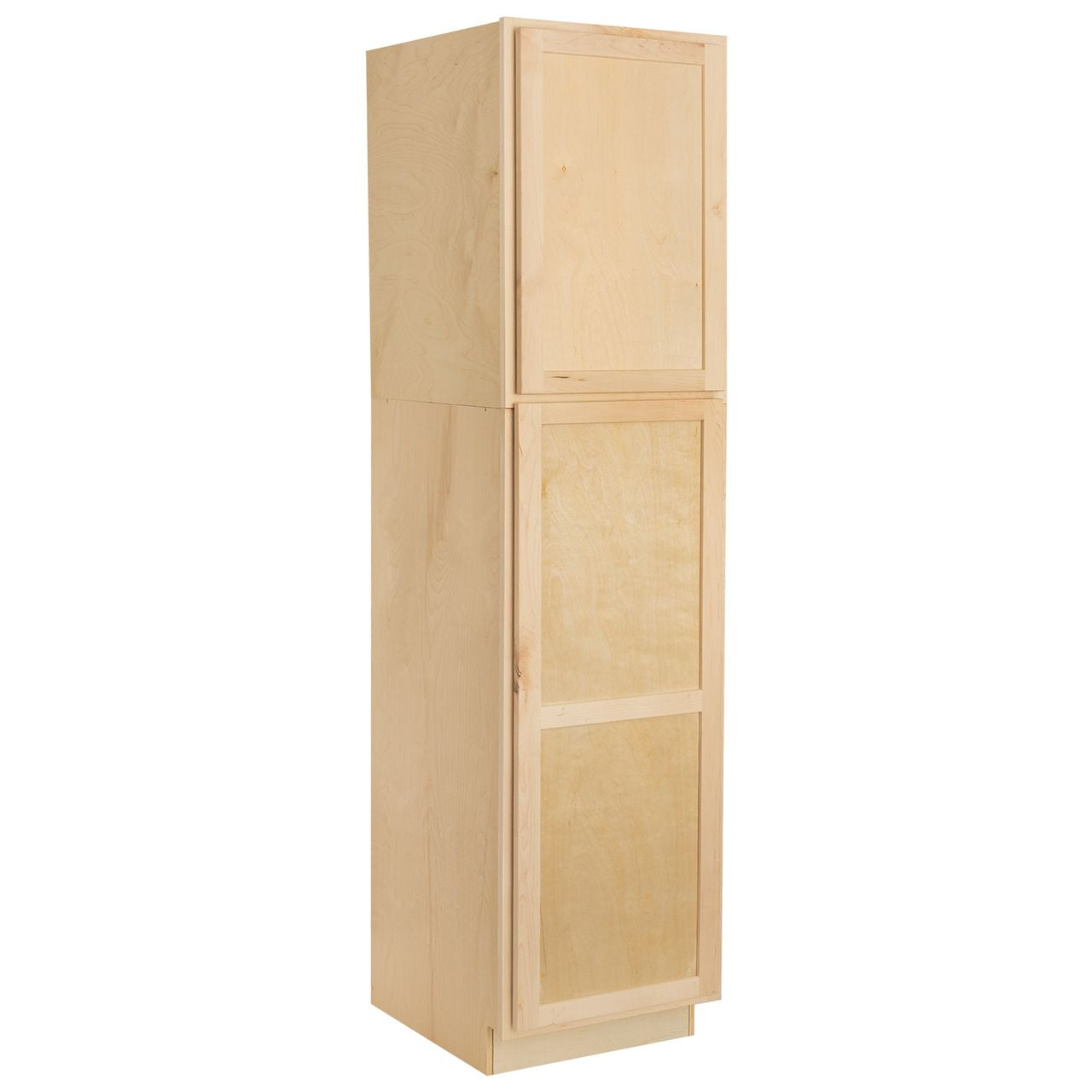 Quicklock RTA (Ready-to-Assemble) Raw Maple Pantry Cabinet- 24"W x (84", 90", 96"H)