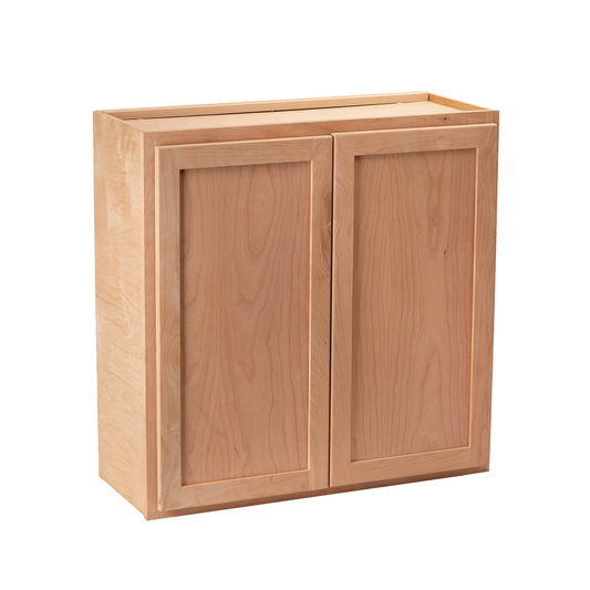 Quicklock Raw Cherry Wall Cabinet - Double Door