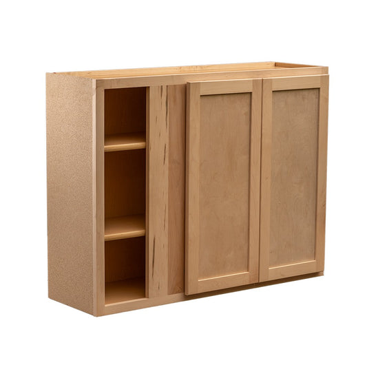 Quicklock Raw Maple Blind Corner Wall Cabinet