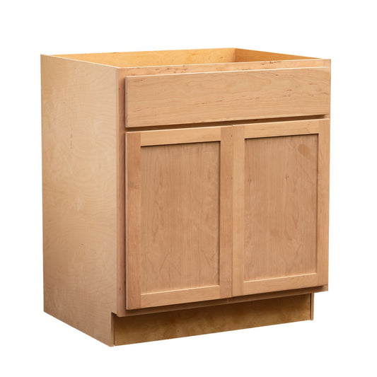 Quicklock Raw Cherry Sink Base Cabinet