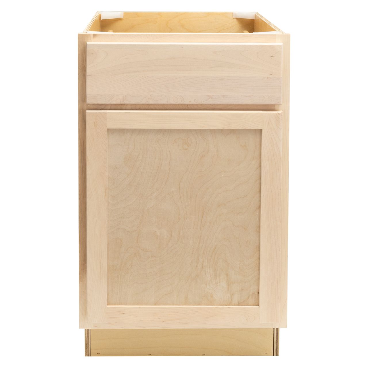 Quicklock Raw Maple Base Cabinet - Single Door (12", 15", 18", 21", 24"W)