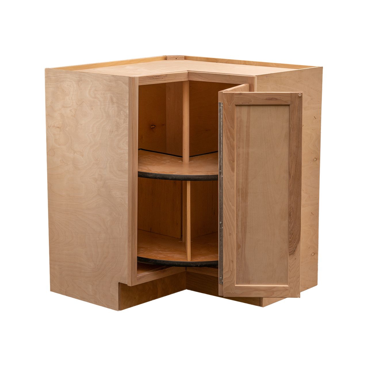 Quicklock Raw Hickory Lazy Susan Cabinet