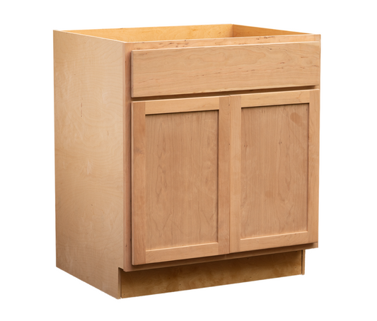 Quicklock Raw Cherry Base Cabinet - Double Door