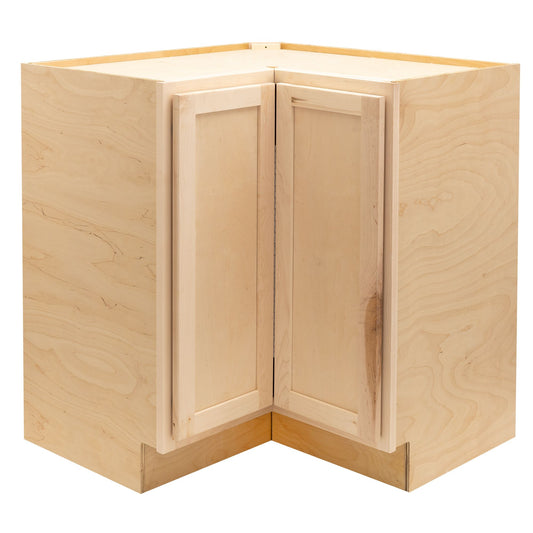 Quicklock Raw Maple Easy Reach Corner Base Cabinet