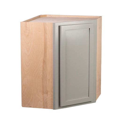 Quicklock RTA (Ready-to-Assemble) Magnetic Gray Wall Corner Cabinet- 24"W x (30" or 36"H)