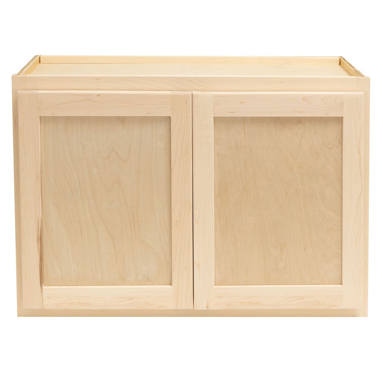 Quicklock RTA (Ready-to-Assemble) Raw Maple Microwave Wall Cabinet- 30"W x (12", 18", 24"H)