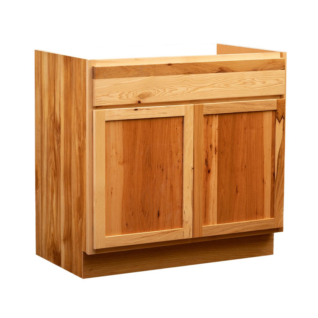 Quicklock RTA (Ready-to-Assemble) Rustic Hickory Vanity Base Cabinet- 60"W x (31.5", 34.5"H)