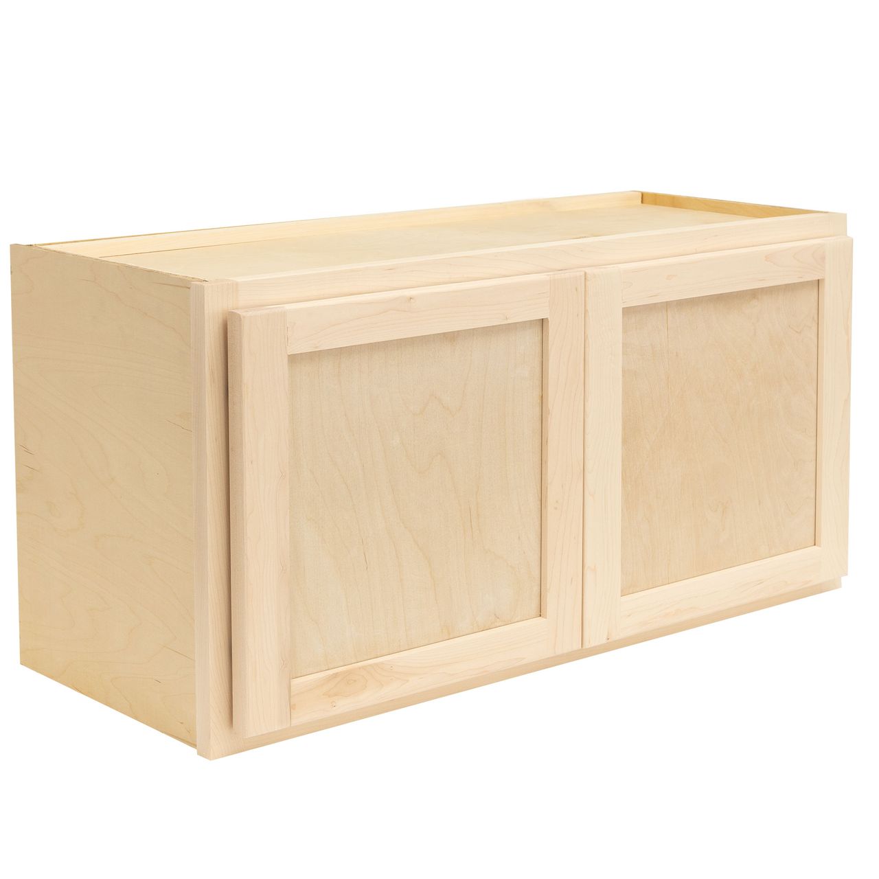Quicklock RTA (Ready-to-Assemble) Raw Maple Microwave Wall Cabinet- 30"W x (12", 18", 24"H)