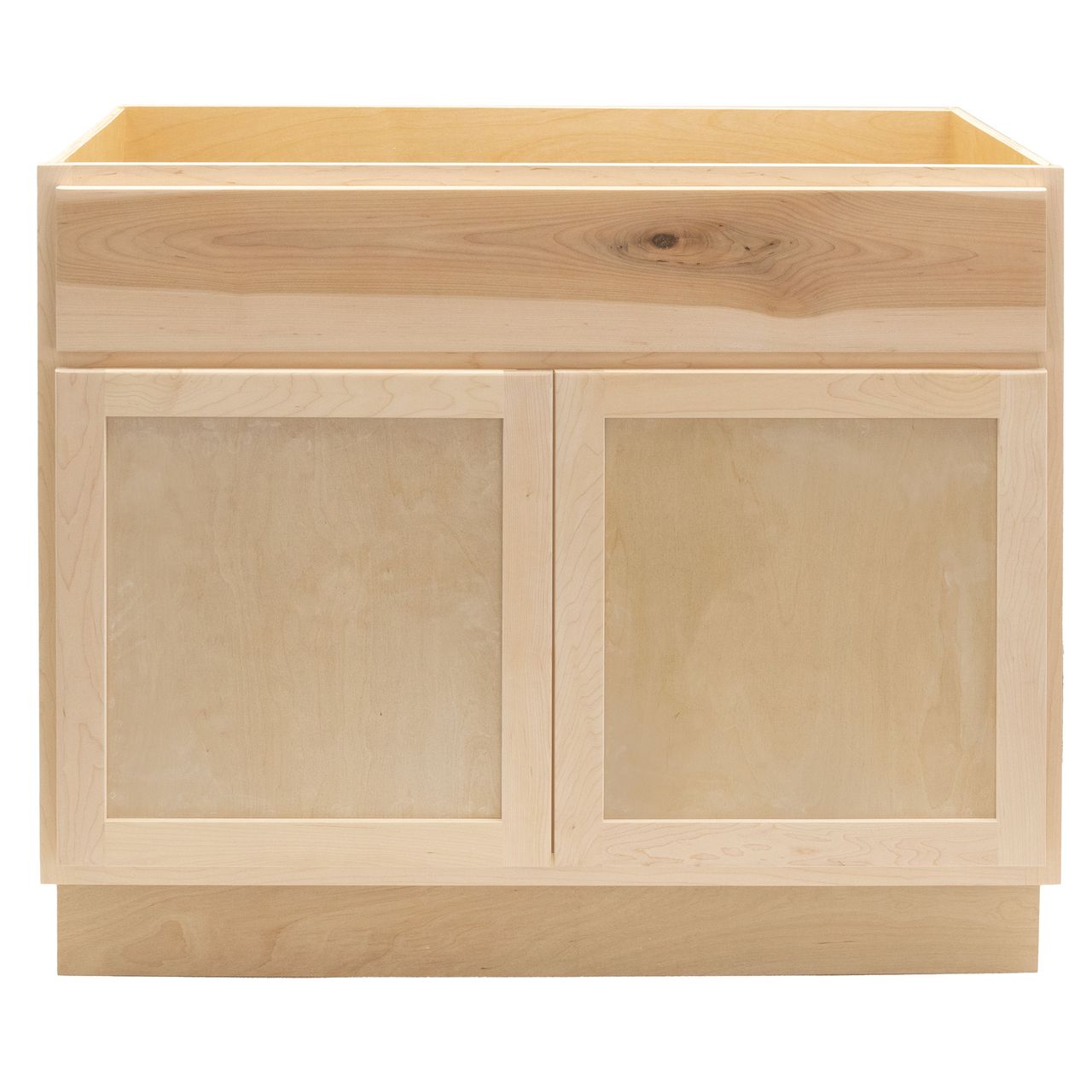 Quicklock Raw Maple Sink Base Cabinet