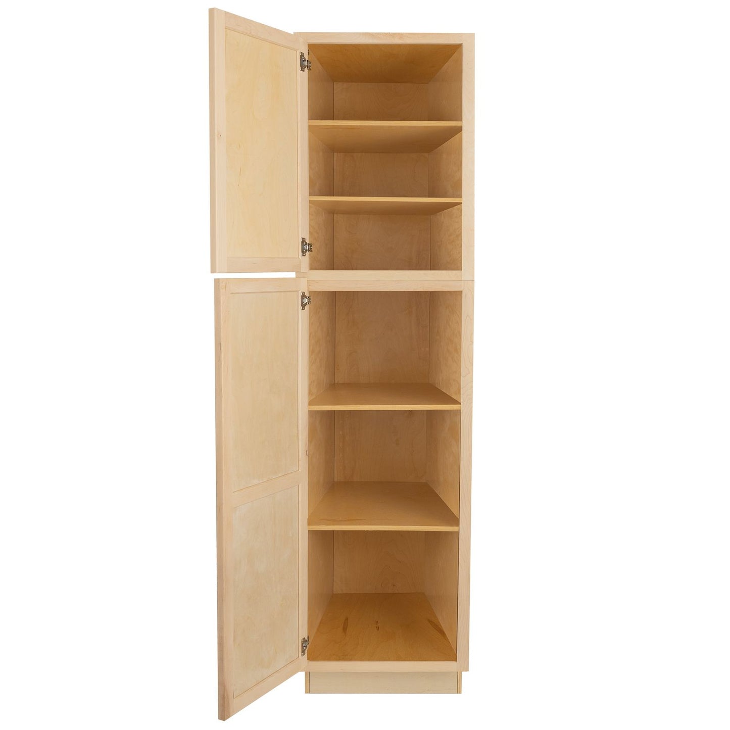 Quicklock RTA (Ready-to-Assemble) Raw Maple Pantry Cabinet- 24"W x (84", 90", 96"H)