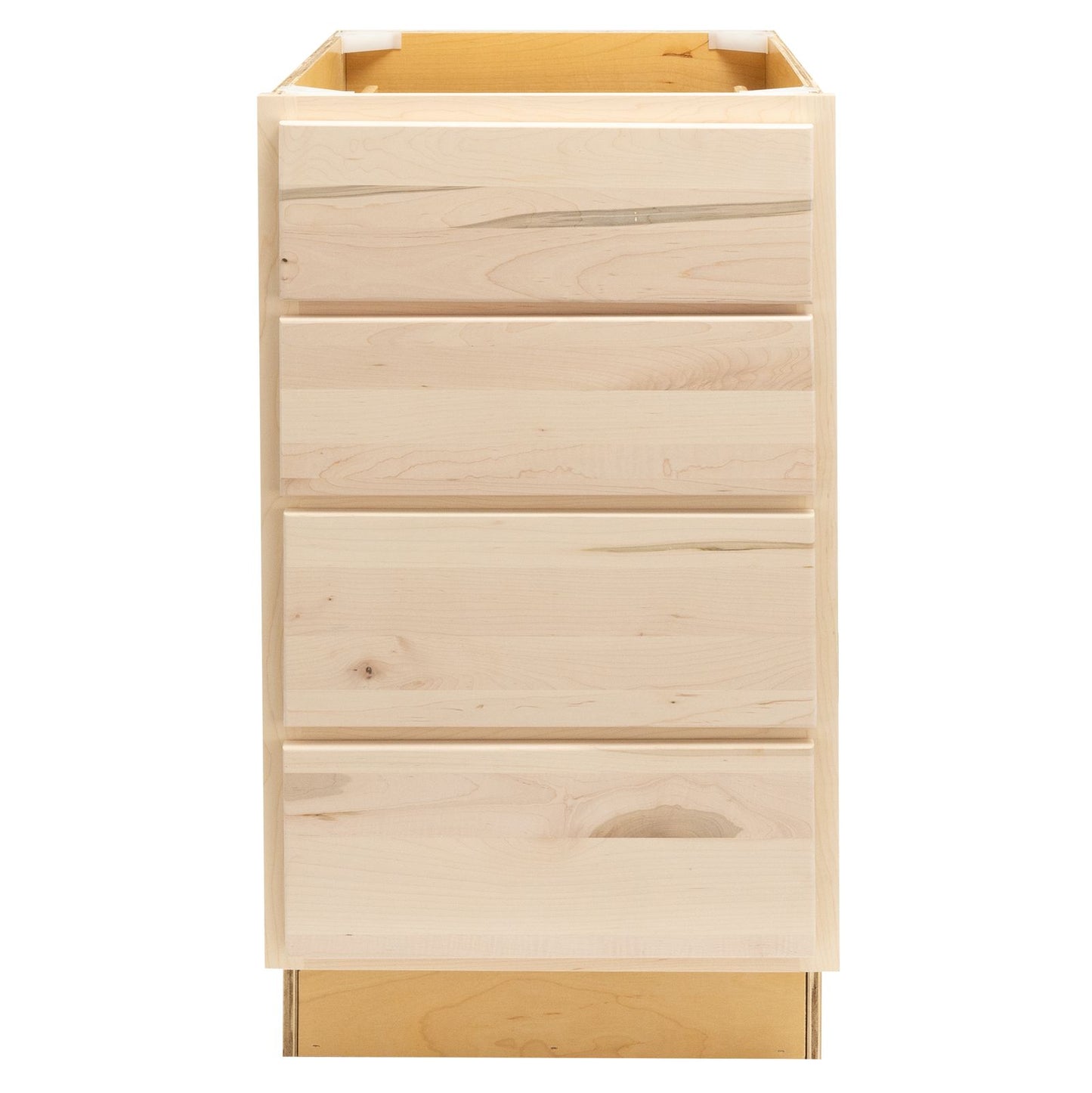 Quicklock Raw Maple 4 Drawer Base Cabinet