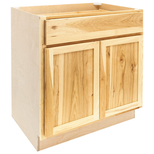 Quicklock Rustic Hickory Base Cabinet - Double Door